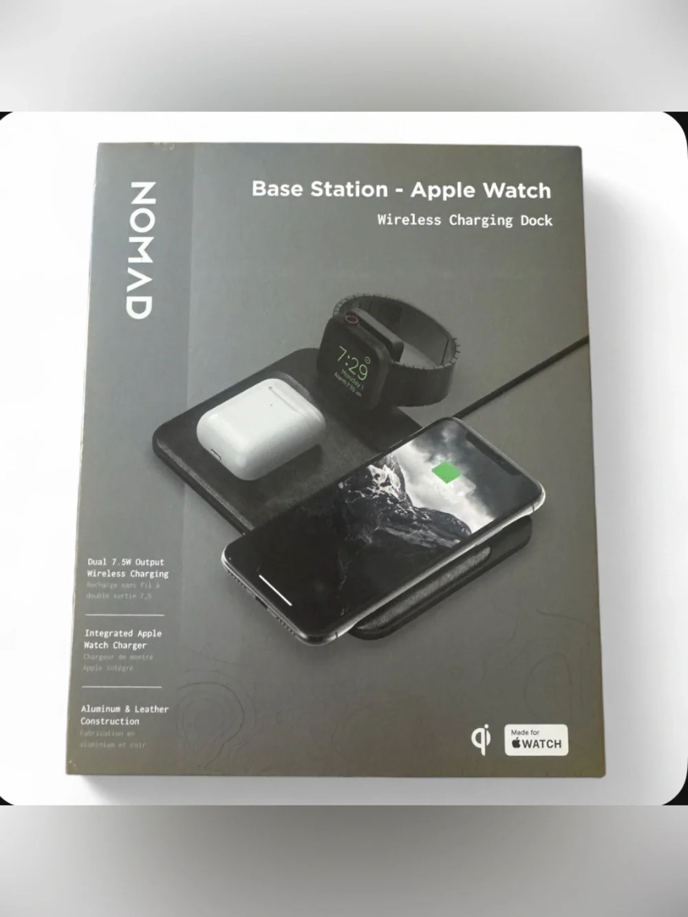 Nomad Base Station - Black and White Wireless Charging Dock